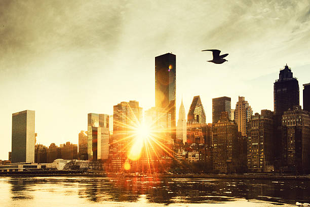 istock New York Skyline at sunset from Roosevelt Island. 539206521