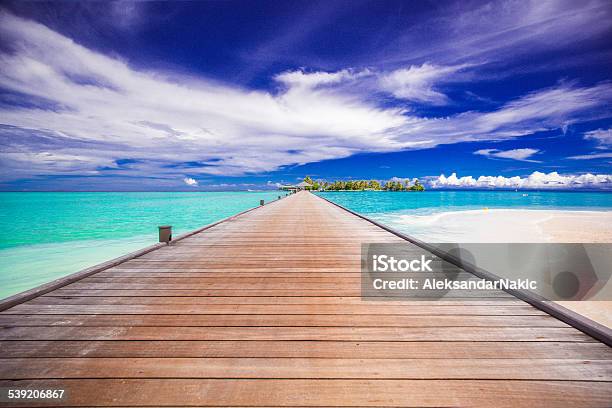 Entrance To Tropical Paradise Stock Photo - Download Image Now - 2015, Beauty, Bridge - Built Structure