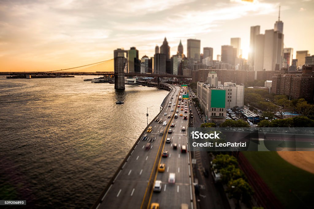 New York Downtown skyline - Aerial View New York Downtown skyline - Aerial View. New York City Stock Photo