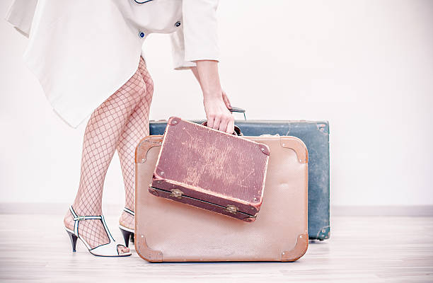 istock Retro Woman traveling 539207052