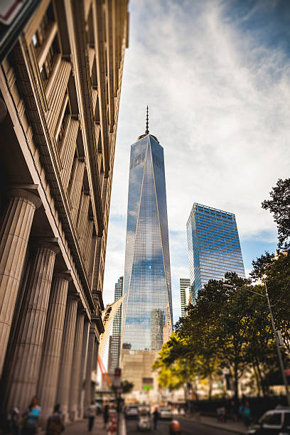 istock Office building and Freedom Tower in NY Downtown District 539207633
