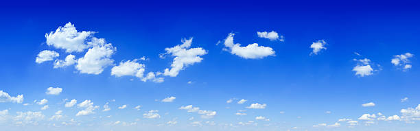 The blue sky and white clouds stock photo