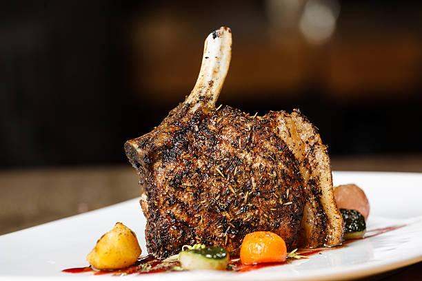 istock Rack of pork grilled with garnish 539208462