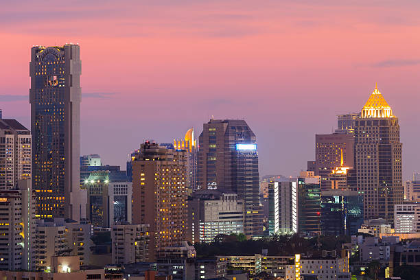 istock Office building and business downtown with beautiful sky background 539208518
