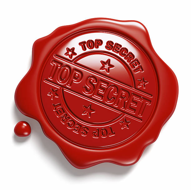 istock Brown wax seal. «Top Secret». 539208693