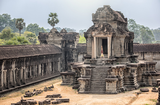 Temple ruin of the My Son complex, Vietnam. Vietnam opens to tourists again after quarantine Coronovirus COVID 19.
