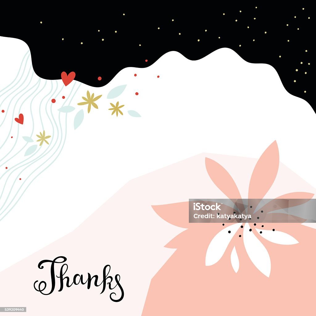 Thanks Abstract Abstract Thanks Card Stock Illustration - Download Image Now - Abstract ...