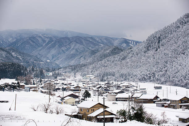 istock Japanese winter town 539209938