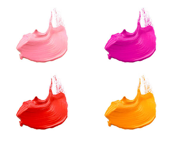 istock Set of colorful acrylic blots isolate on white 539212974