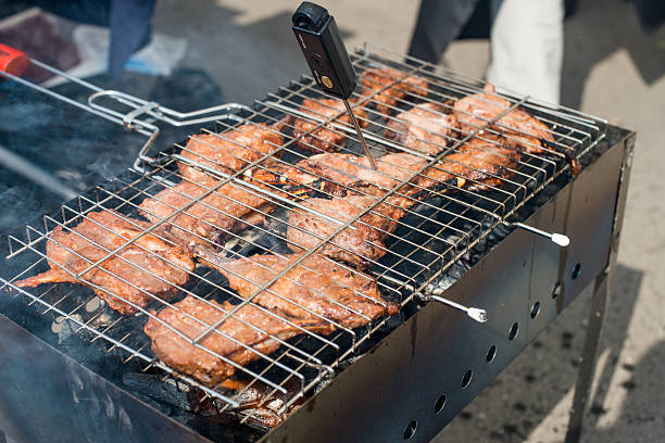 istock grilled meat skewers, barbecue 539213980