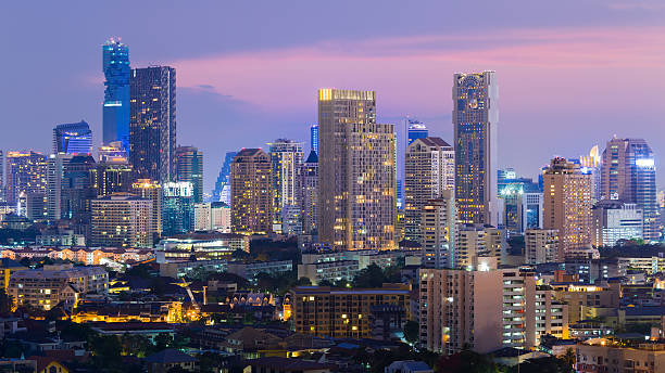 istock City business downtown and office building during twilight 539214212