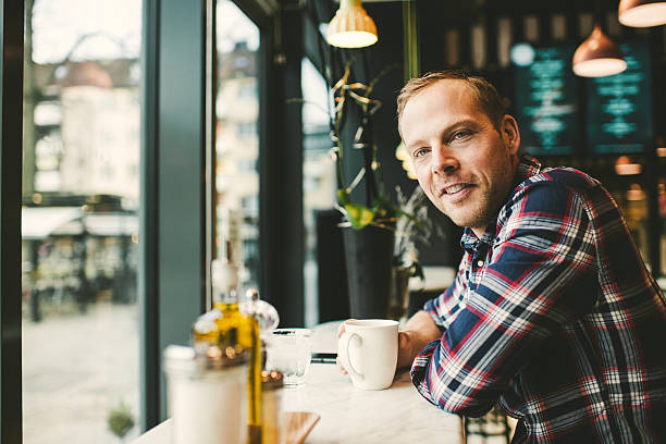 istock Man in cafe coffee shop 539214731
