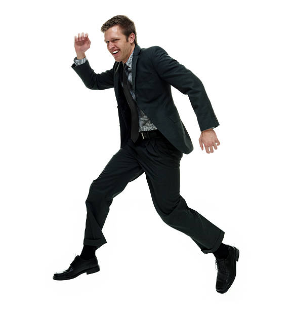 istock Cheerful businessman jumping and cheering 539215148