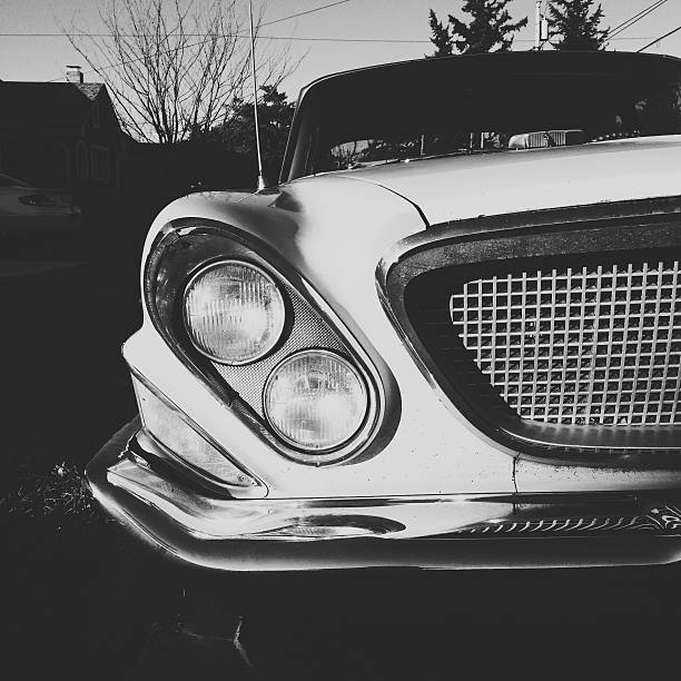 istock Classic Car Grille and Head Light Details 539215365