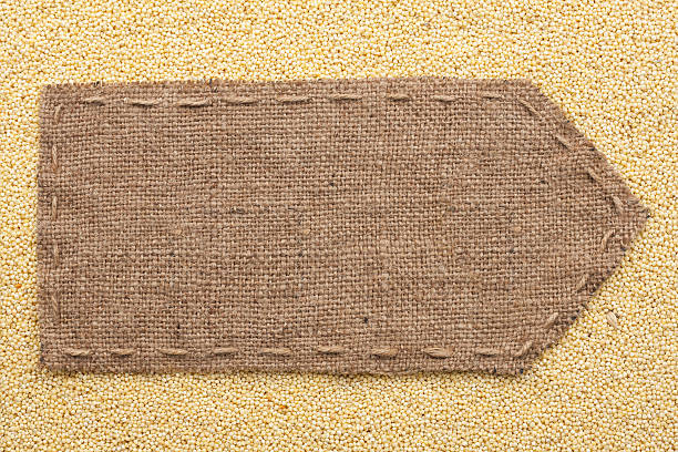 istock Pointer of burlap lying on a millet background 539215776
