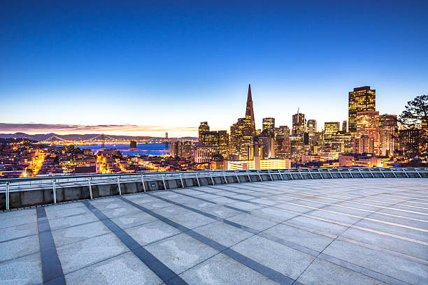 istock empty marble floor with cityscape and skyline of san francisco 539216466