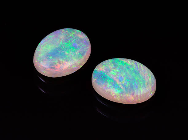 Pair of Australian Opal stock photo
