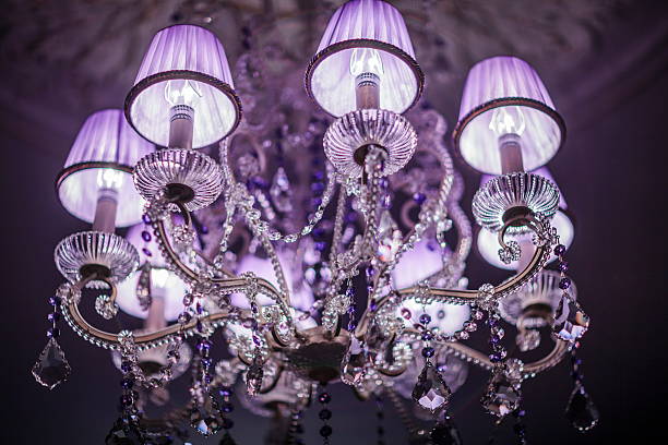 istock crystal Chandelier with lampshade 539217079