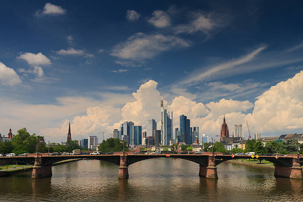 istock Big clouds over the skyline of Frankfurt 539217092