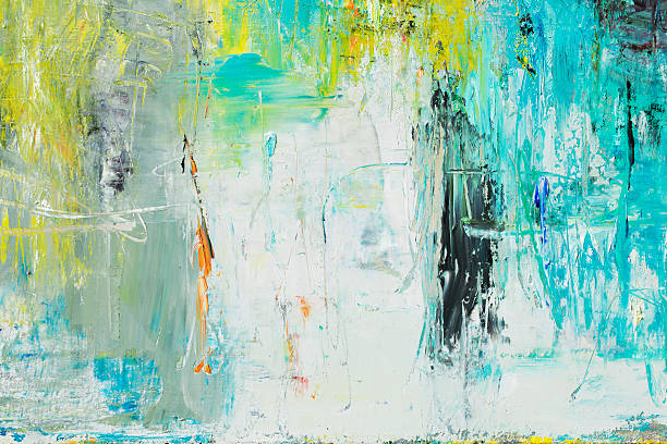 istock Abstract painted green yellow and gray  art backgrounds. 539217333