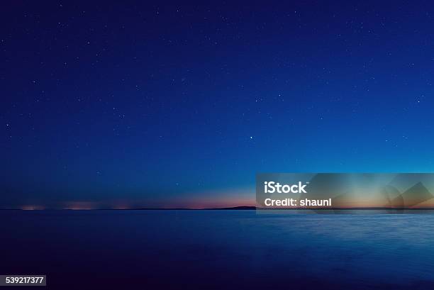 Fading Twilight Stock Photo - Download Image Now - Night, Sky, Sea