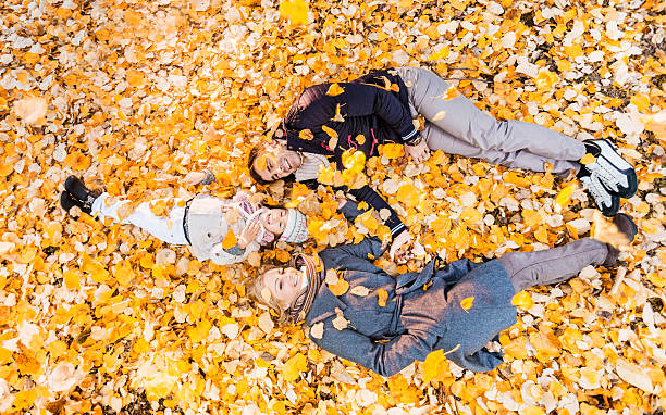 istock Family lying in the leaves. 539217931