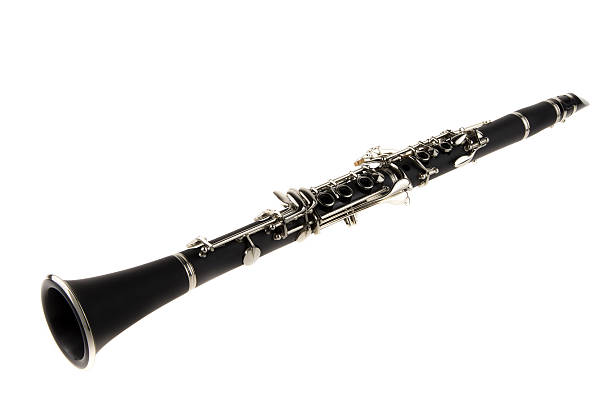 clarinet in overwhite overwhite portrait of clarinet - pavilion detail clarinet stock pictures, royalty-free photos & images