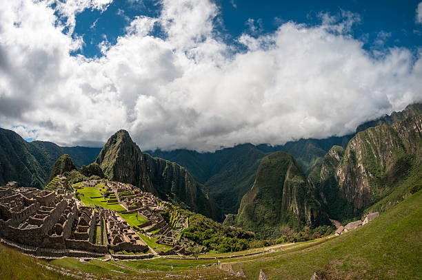 istock Wide Angle View Of Machu Picchu In Peru 539219684