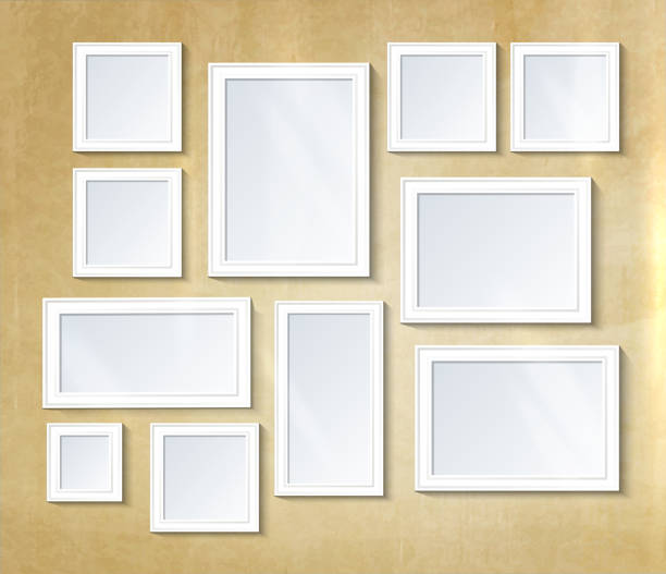 vintage fotorámeček - studená teplota fotky stock ilustrace