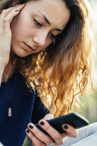 istock Pretty girl feeling depressed and crying 539223074