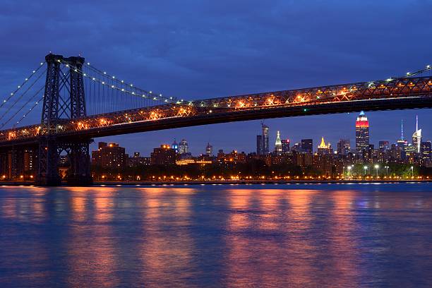 istock Manhattan Bridge and Midtown Manhattan at night 539223642