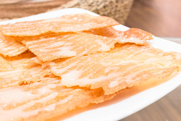 istock Crispy Roti with sweetened condensed milk on top 539225060