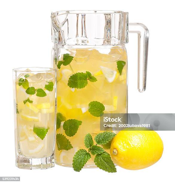 Lemonade With Mint Stock Photo - Download Image Now - Pitcher - Jug, Fruit, Full