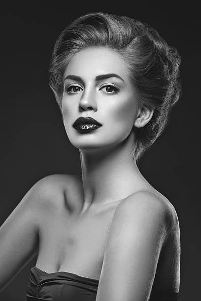 istock Girl with dark lips and hairdo 539231946