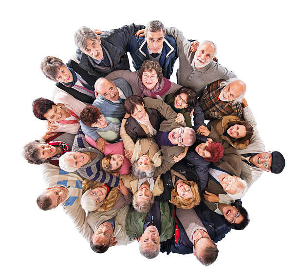 istock Embraced group of senior people. 539233239