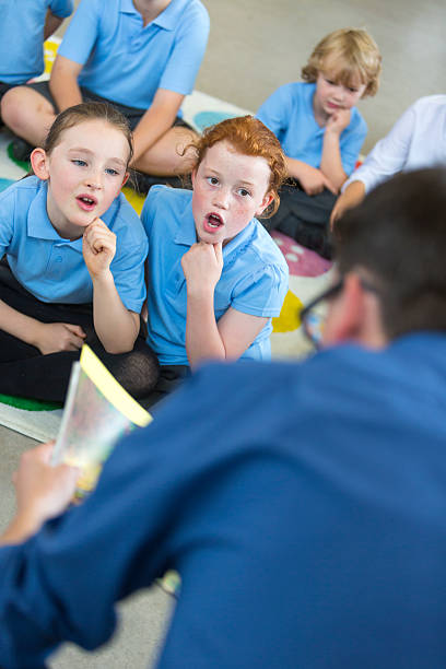 istock Male School Teacher Reading to Class 539233437