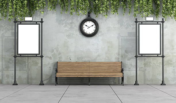 istock Blank street billboards in old style 539233677