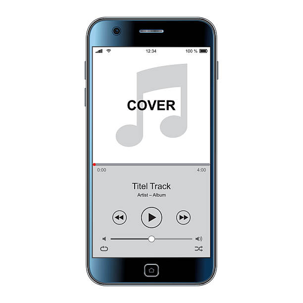 telefon komórkowy szablon dla muzyki obejmuje - mp3 player stock illustrations