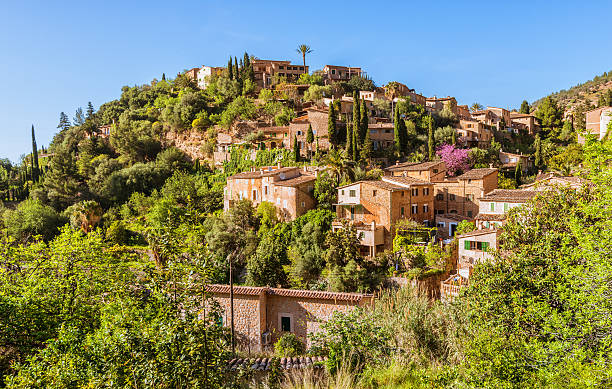 Mountain village of Deia (Mallorca) stock photo