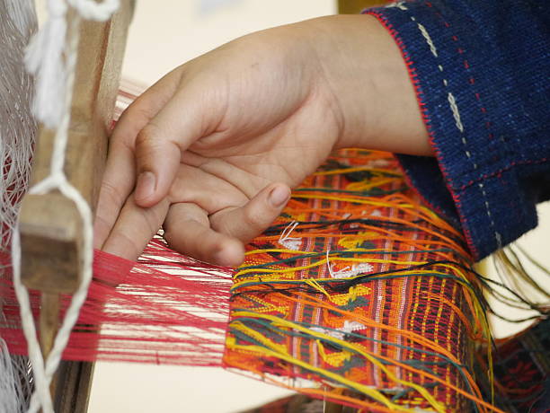 istock weaving thread to become the cotton fabric cloth 539234410