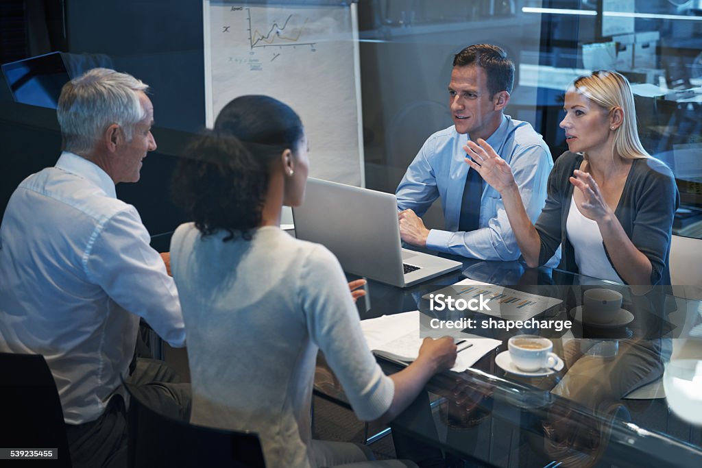 They make all the important decisions A group of businesspeople having a meeting 2015 Stock Photo