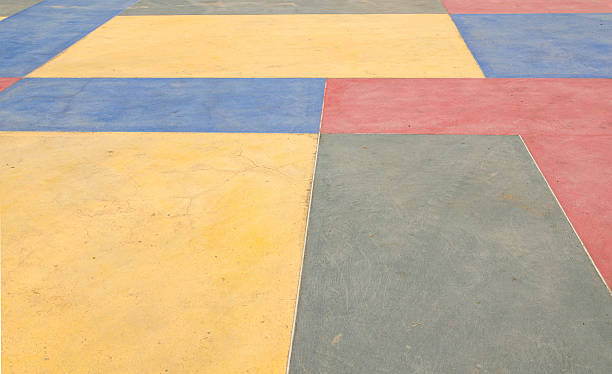 istock Dirty cement floor with colorful 539235898