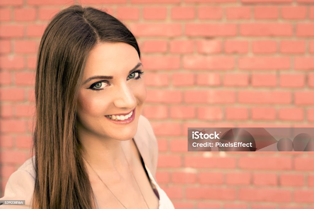 Beautiful woman with make up Looking up Beautiful woman with make up. Woman outdoor portrait. beauty portrait of a beautiful woman. Adolescence Stock Photo