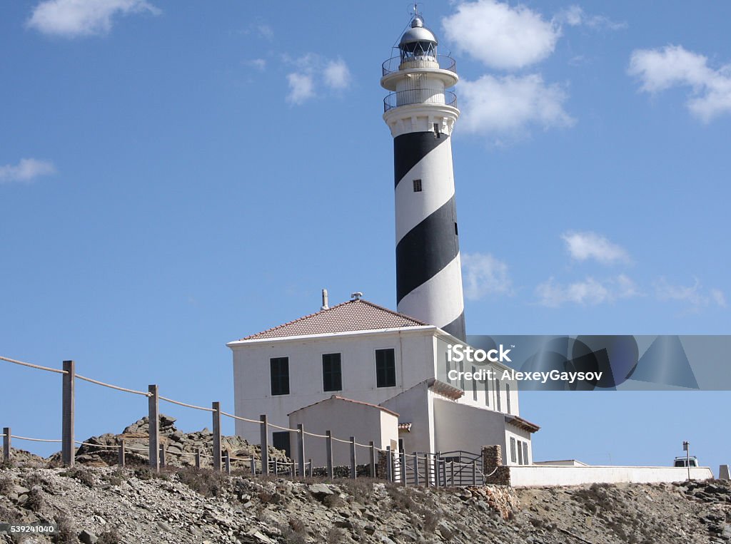 Landscape with Favaritx Lighthouse in Menorca Cape Favaritx, Minorca - 25 september 2012. Lighthouse Stock Photo