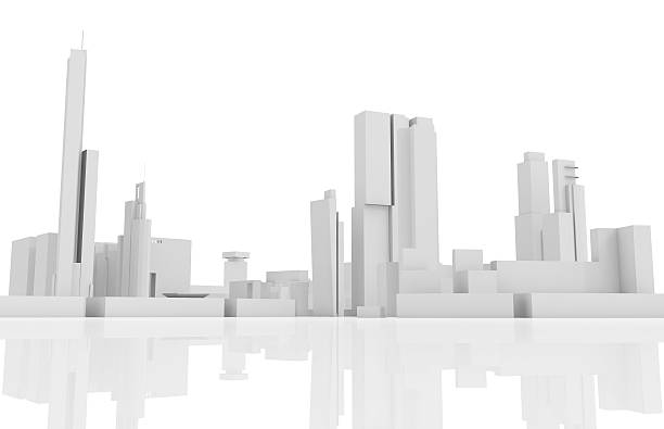 istock Abstract contemporary cityscape, 3 d builds 539241084