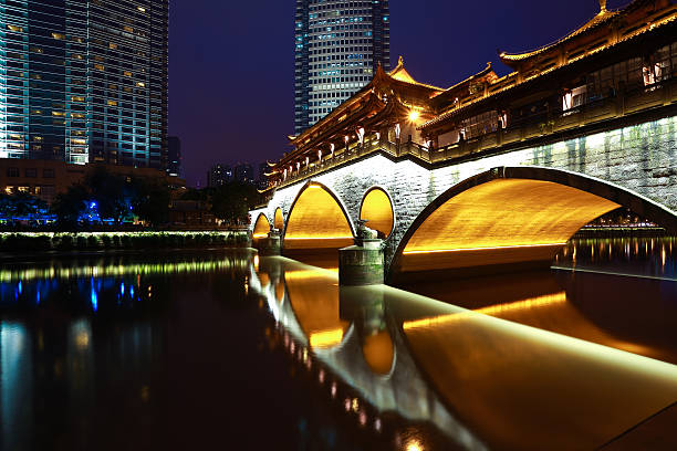 istock Chinese ancient bridge architecture of Night 539241518