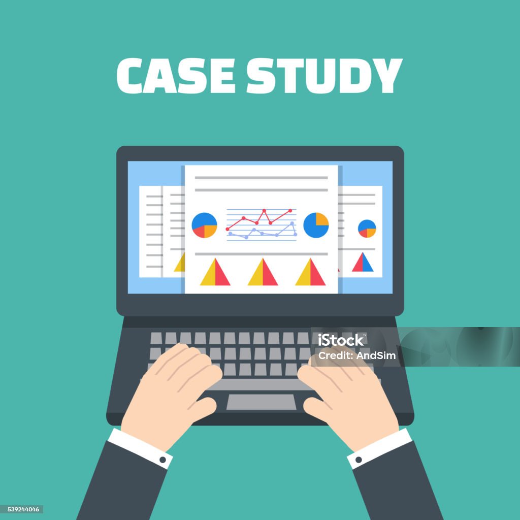 Case Study Writing Module Vector Image Case Study Concept Vector With Computer Device Stock Illustration ...