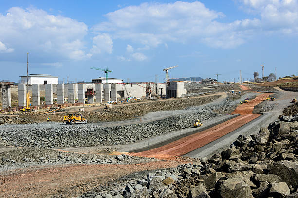 xxxl: 건설 프로젝트 파나마운하 확장 - panama canal panama canal construction 뉴스 사진 이미지