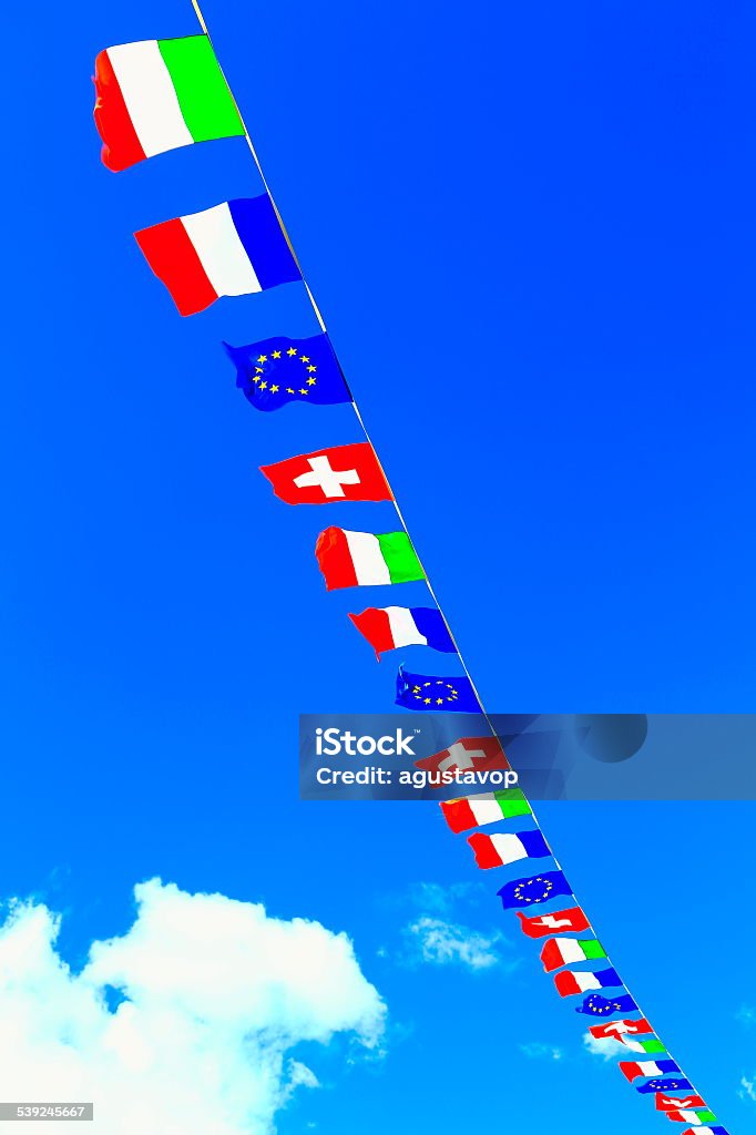 European prayer flags along tour du Mont Blanc, French Alps You can see my CHAMONIX & MONT BLANC MASSIF photo collection (Chamonix, Mont Blanc Peak, Mont Blanc Massif, Cities, mountains, meadows, sunsets, sunrises, and much more!!!! ) here!! French Flag Stock Photo