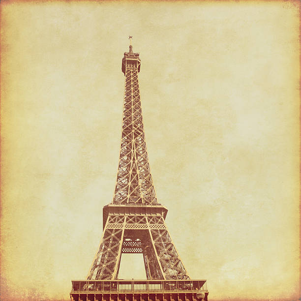 istock View of Eiffel Tower.Old style photo. 539245848